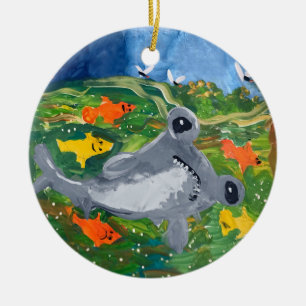 Baby Shark "Art by Kids" Ceramic Ornament