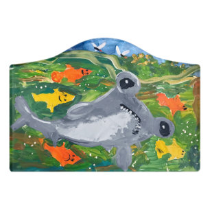 Baby Shark "Art by Kids" Door Sign