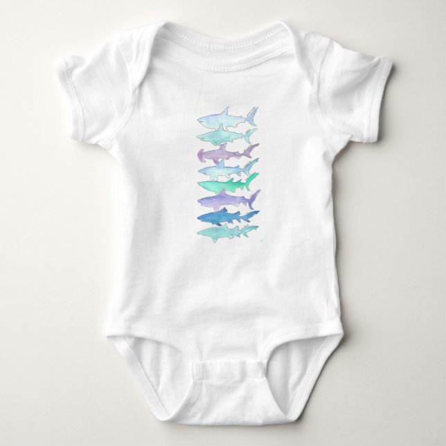 Baby Shark Baby Bodysuit (Front)