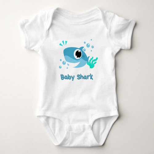 baby shark baby bodysuit