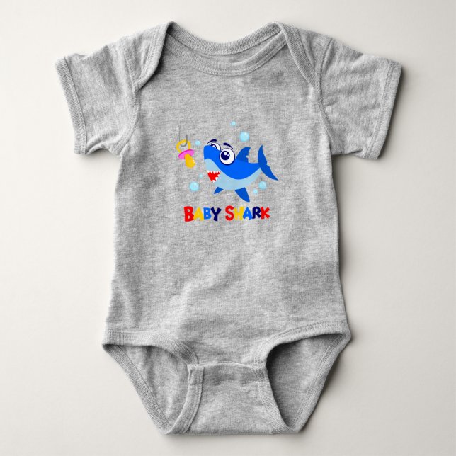 Baby Shark Baby Football Bodysuit (Front)