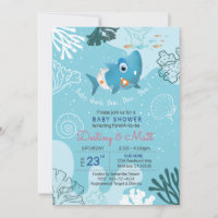 Baby shark baby shower invitation