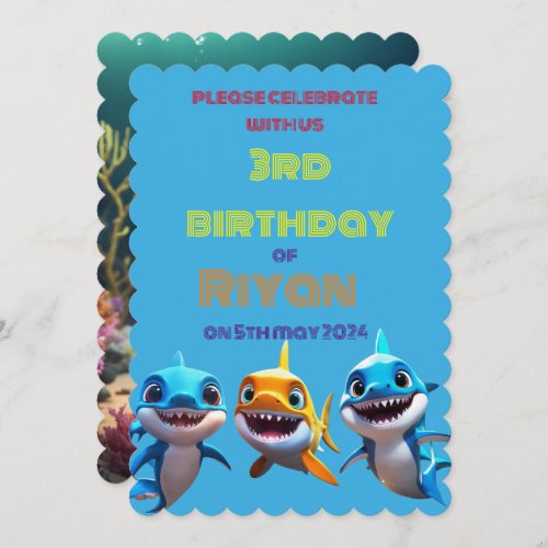 baby shark birthday invitation