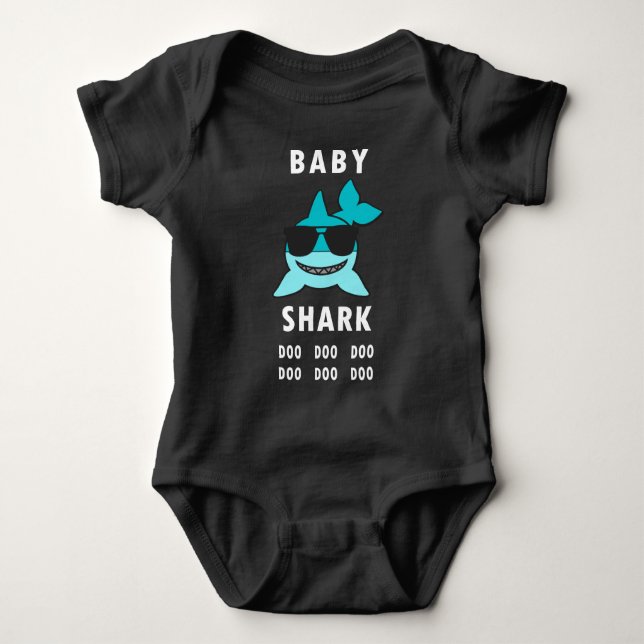 Baby Shark Bodysuit, Doo Doo Funny Shark Shirt (Front)