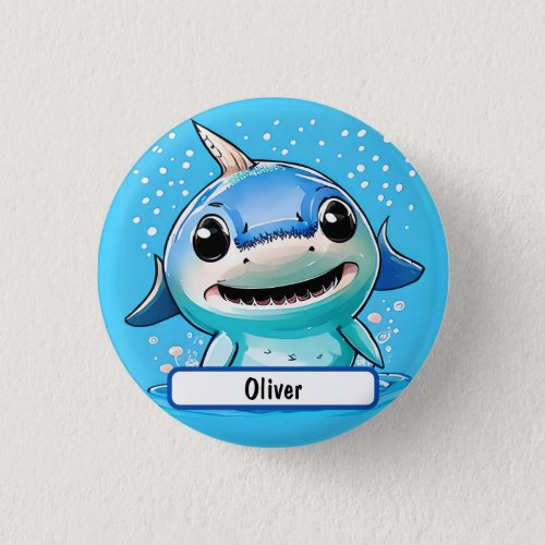 Baby Shark Button With Custom Nametag