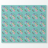 Baby Shark Cute Family Christmas Wrapping Paper (Flat)