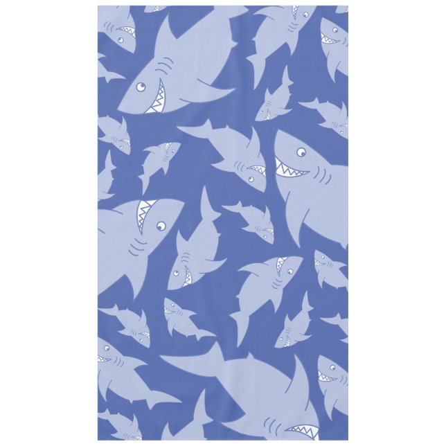 Baby Shark Cute First Birthday Table Cloth (Front)