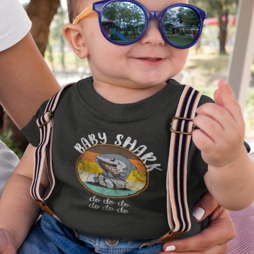 Baby Shark Cute Retro Vintage do do do Toddler T_shirt