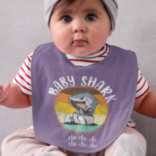Baby Shark Do Do Do Retro Vintage Baby Bib