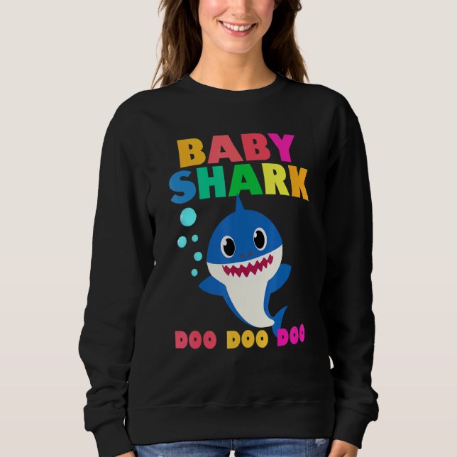 Baby Shark Doo Doo Baby Mommy Daddy Kids Sweatshirt (Front)