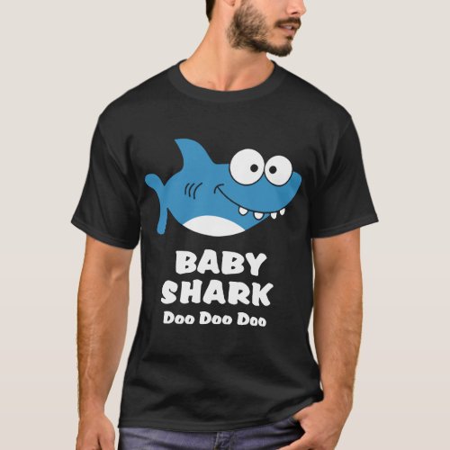 baby shark doo dooo sound blue cute lovely shark T_Shirt