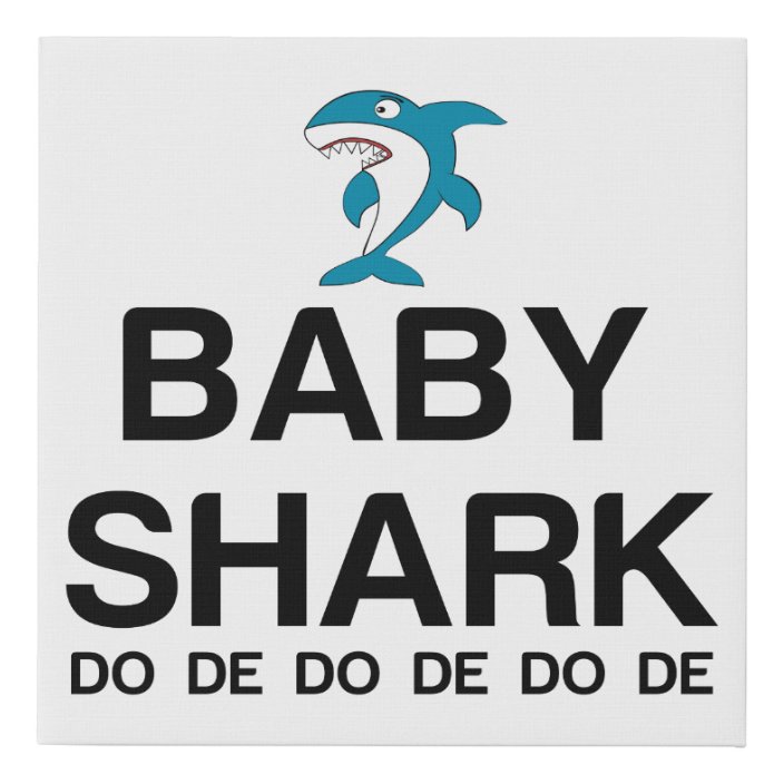 BABY SHARK FAUX CANVAS PRINT | Zazzle.com