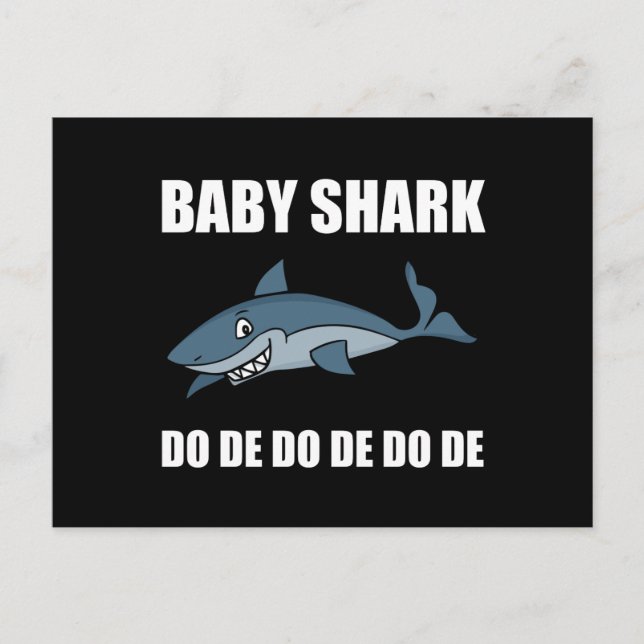 Baby Shark Funny Postcard (Front)