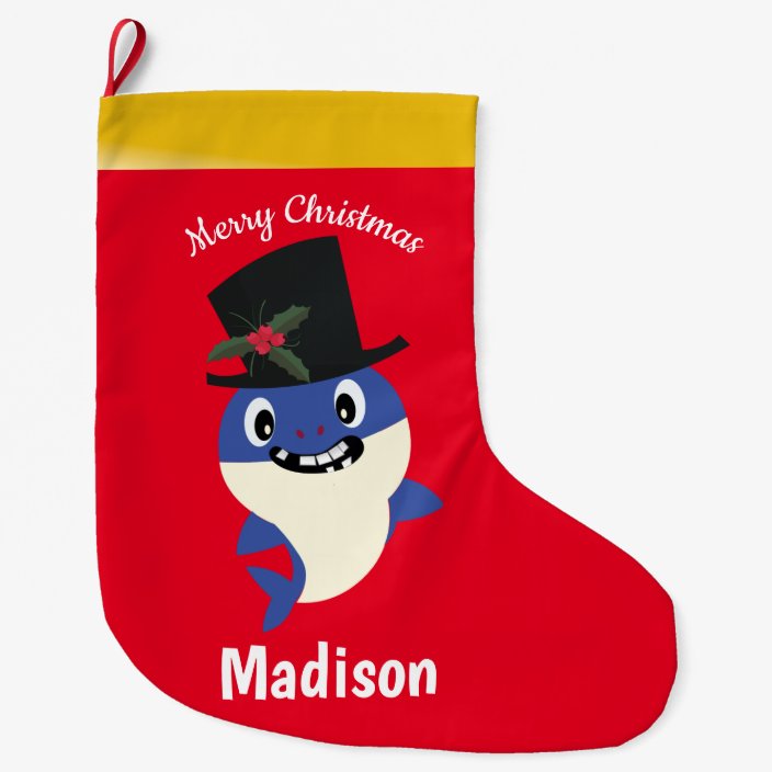 baby shark christmas stocking