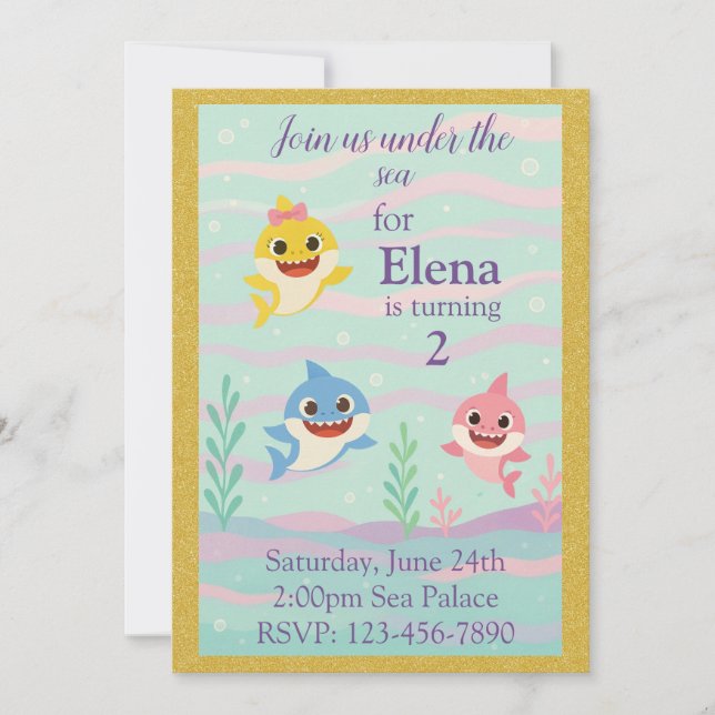 Baby Shark Invitation (Front)