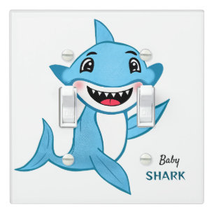 Baby shark light switch cover