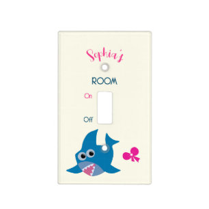Baby shark light switch cover