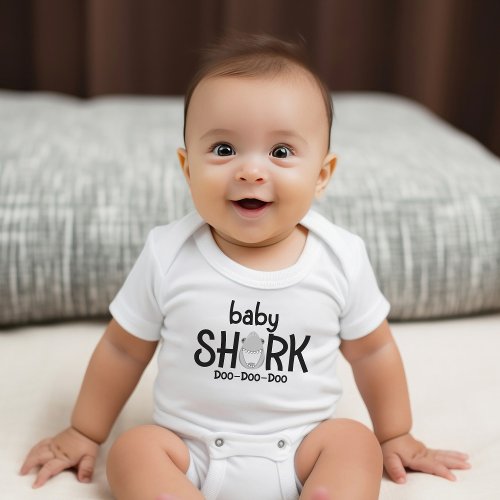 Baby Shark Matching Mothers Day Baby Bodysuit