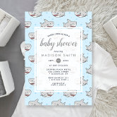 Reel Excited Fishing Baby Boy Shower Invitation | Zazzle