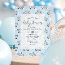 Baby Shark Ocean Theme Boy Baby Shower Invitation