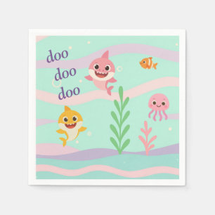 Baby Shark Party Theme Napkins
