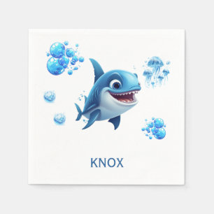 Baby Shark Personalized Birthday Party  Napkins