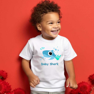 Baby Shark Print Modern White baby tshirt