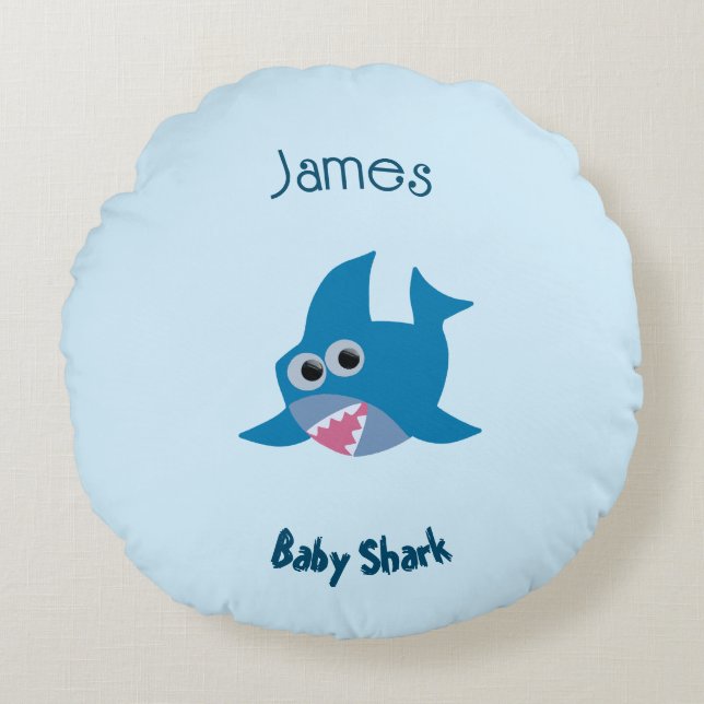 Baby shark round pillow (Front)