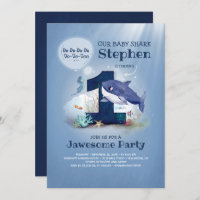 Baby Shark Under the Sea 1st Birthday Invitation