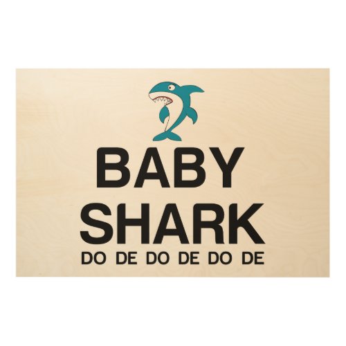 BABY SHARK WOOD WALL ART