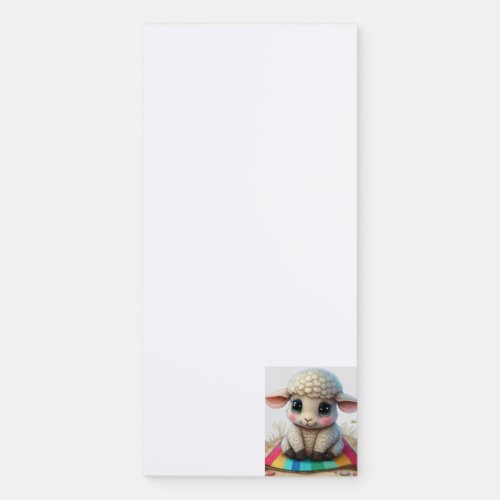 Baby Sheep Rainbow Beach Blanket Magnetic Notepad