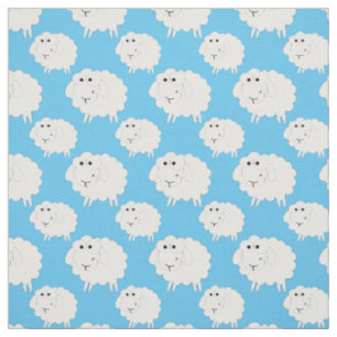 Baby sheep with Mama sheep pattern Fabric