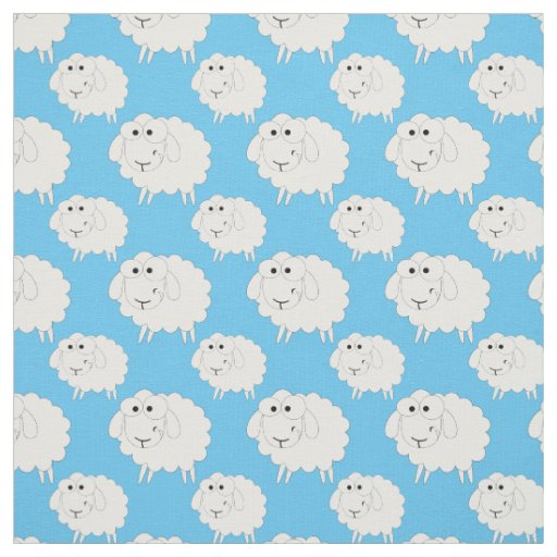 Baby sheep with Mama sheep pattern Fabric