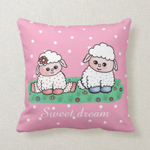 baby sheeps throw pillow