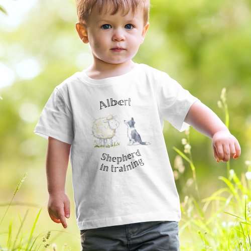 Baby shepherd sheep and sheepdog Babygrow Baby T_Shirt