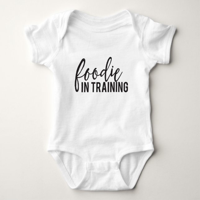 Baby Shirt - foodie in training - cute and fun (Front)