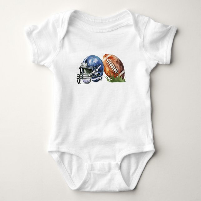 Baby Shirt Football Themed, Baby Bodysuit Football (Front)
