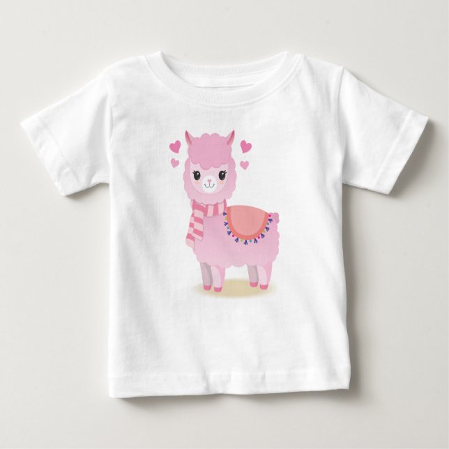 Baby Shirt Lhama Rosa (Front)