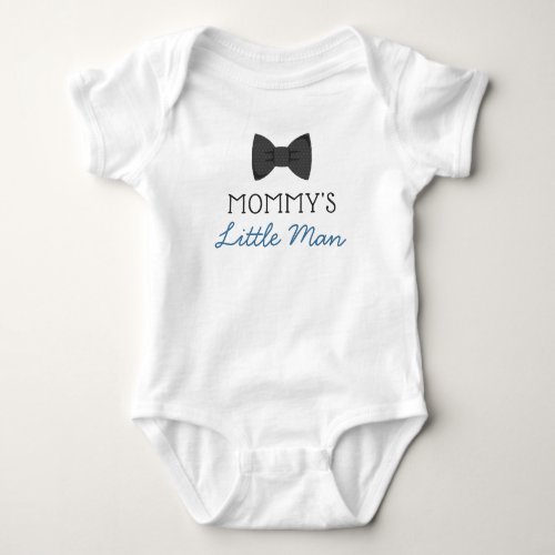 Baby Shirt Reads Mommys Little Man Bowtie