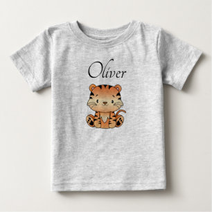 Baby Shirt with Customizable Name and a Lion