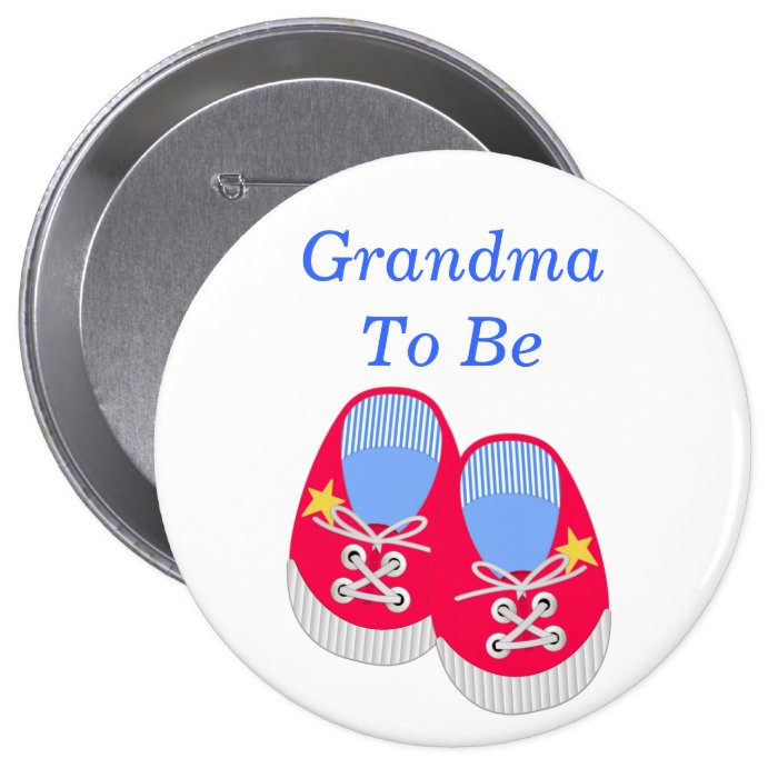 Baby Shoes Baby Shower Grandma Pin Button Zazzle Baby Shower Ideas