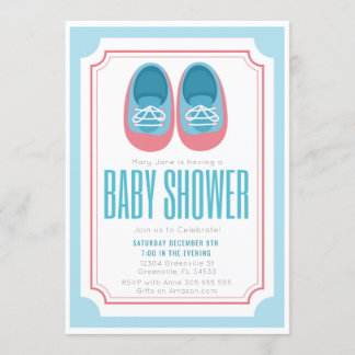 Baby Shoes Baby Shower Invitation