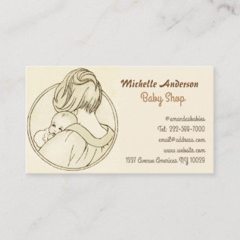 Baby Shop And Baby Care Business Card by RetroAndVintage at Zazzle