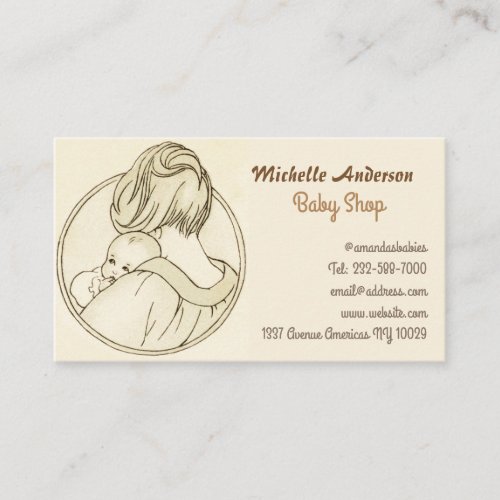 Baby shop and baby care business card