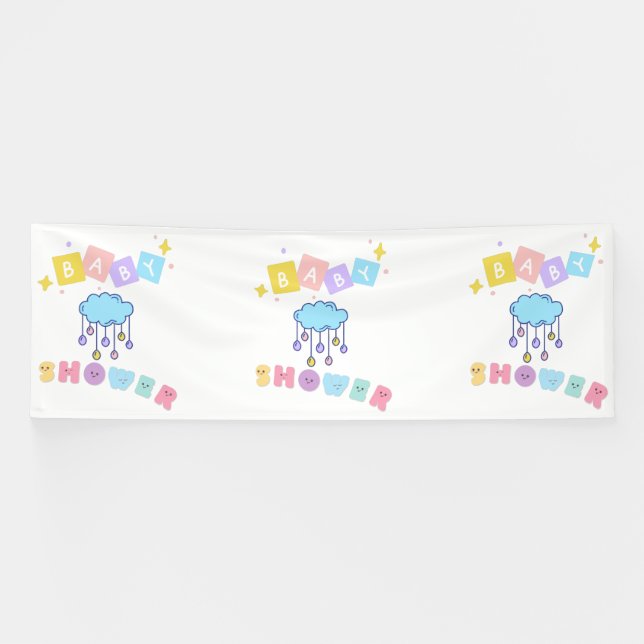 Baby Shower 4x12 Vinyl Banner (Horizontal)