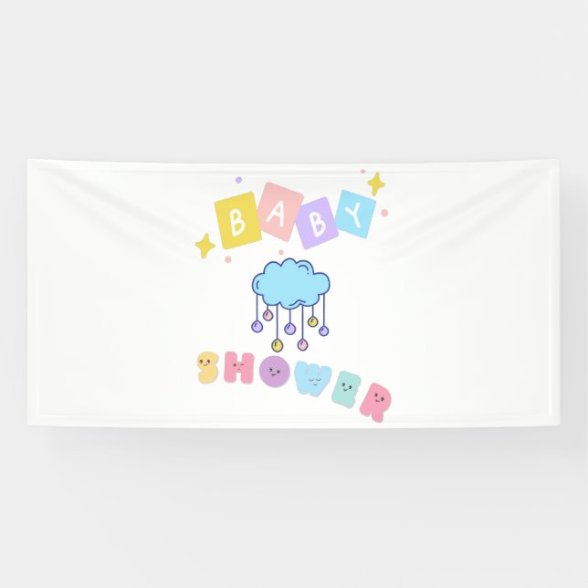 Baby Shower 4x8 Vinyl Banner (Horizontal)