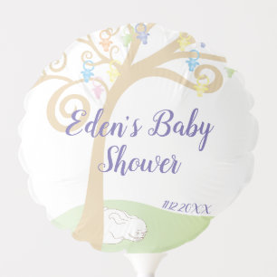 Baby Shower 6" Round Balloon Paci Bunny