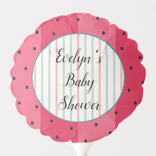 Baby Shower 6" Round Balloon Watermelon Picnic (Front)