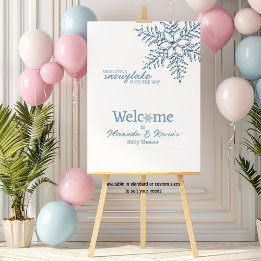 Baby Shower A Little Snowflake is on the Way Foam Board
