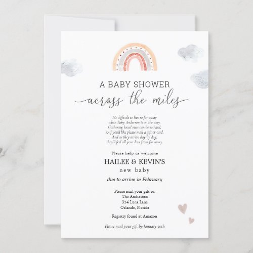 Baby Shower Across the Miles Invitation